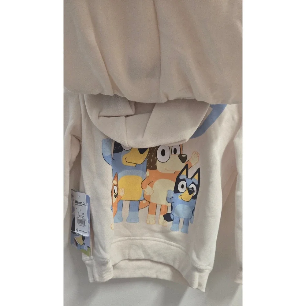 Bluey Toddler Hoodie and Jogger Pants 2pc Set Whitecap Gray 3T FL2543459EY